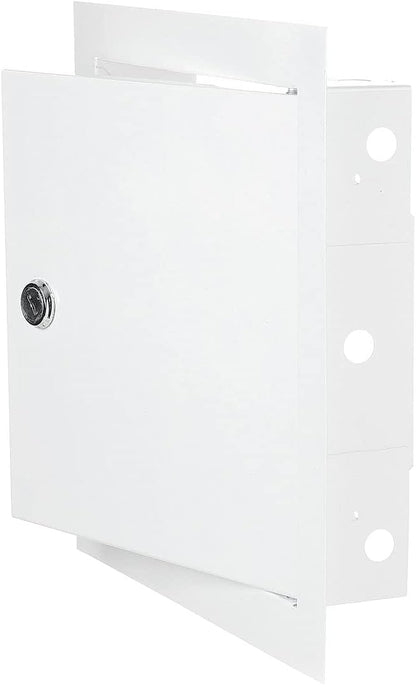 White Metal Access Door Panel with Lock 200mm x 200mm