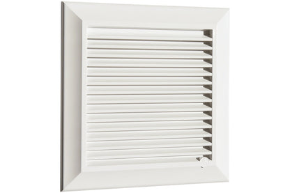 White Duo Smart Louvre Vent 135 fi 125mm with Insect Mesh