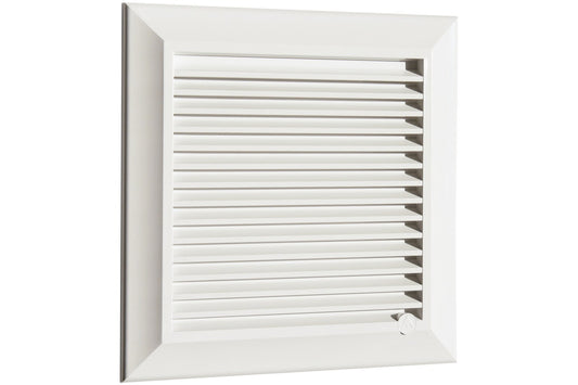 White Duo Smart Louvre Vent 165 with Insect Mesh