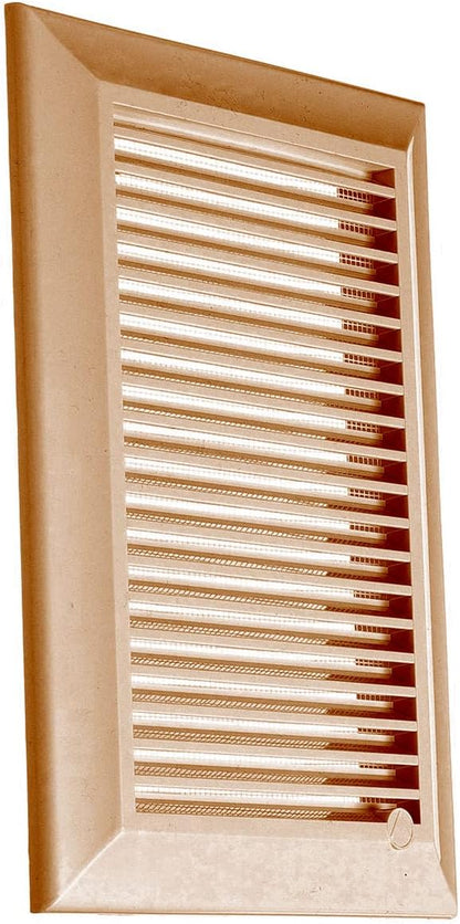 Brown Duo Smart Louvre Vent 90mm x 240mm with Insect Mesh