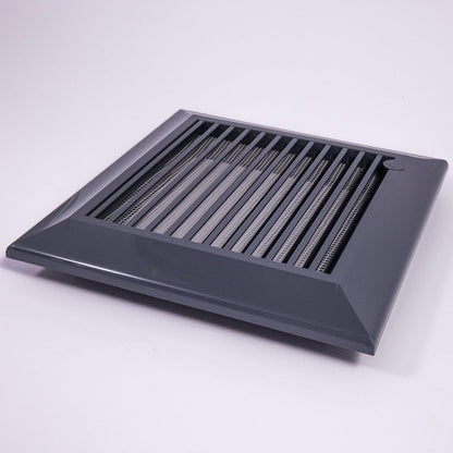 Graphite Duo Smart Louvre Vent 140mm x 210mm with Insect Mesh