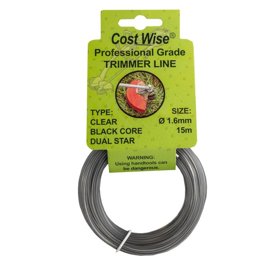 Black Double Star Strimmer Line – 1.6mm x 15m