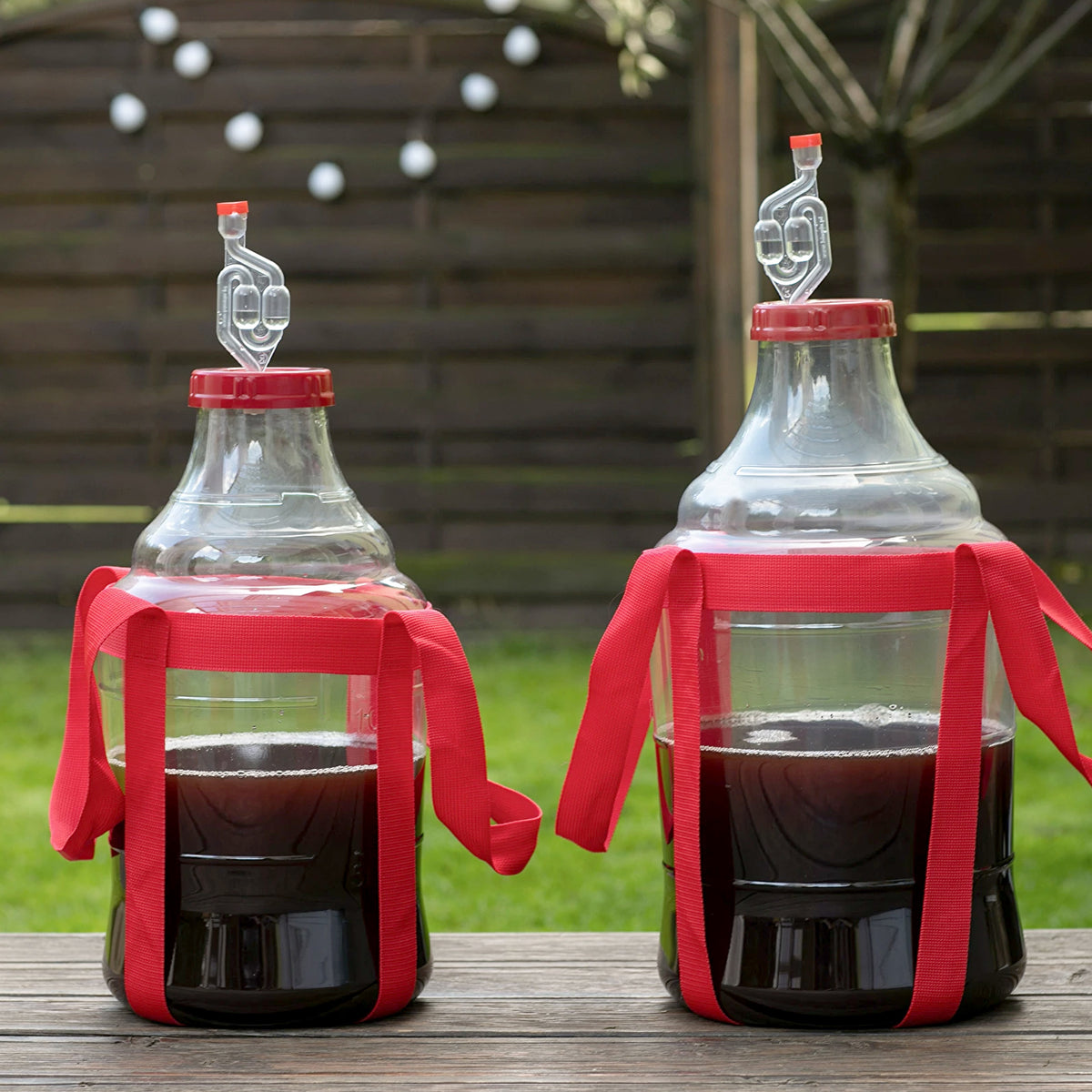 Plastic Wine Fermentation Demijohn 10L 15L 20L 25L PET with Straps & Airlock