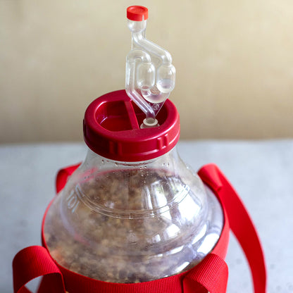 Plastic Wine Fermentation Demijohn 10L 15L 20L 25L PET with Straps & Airlock