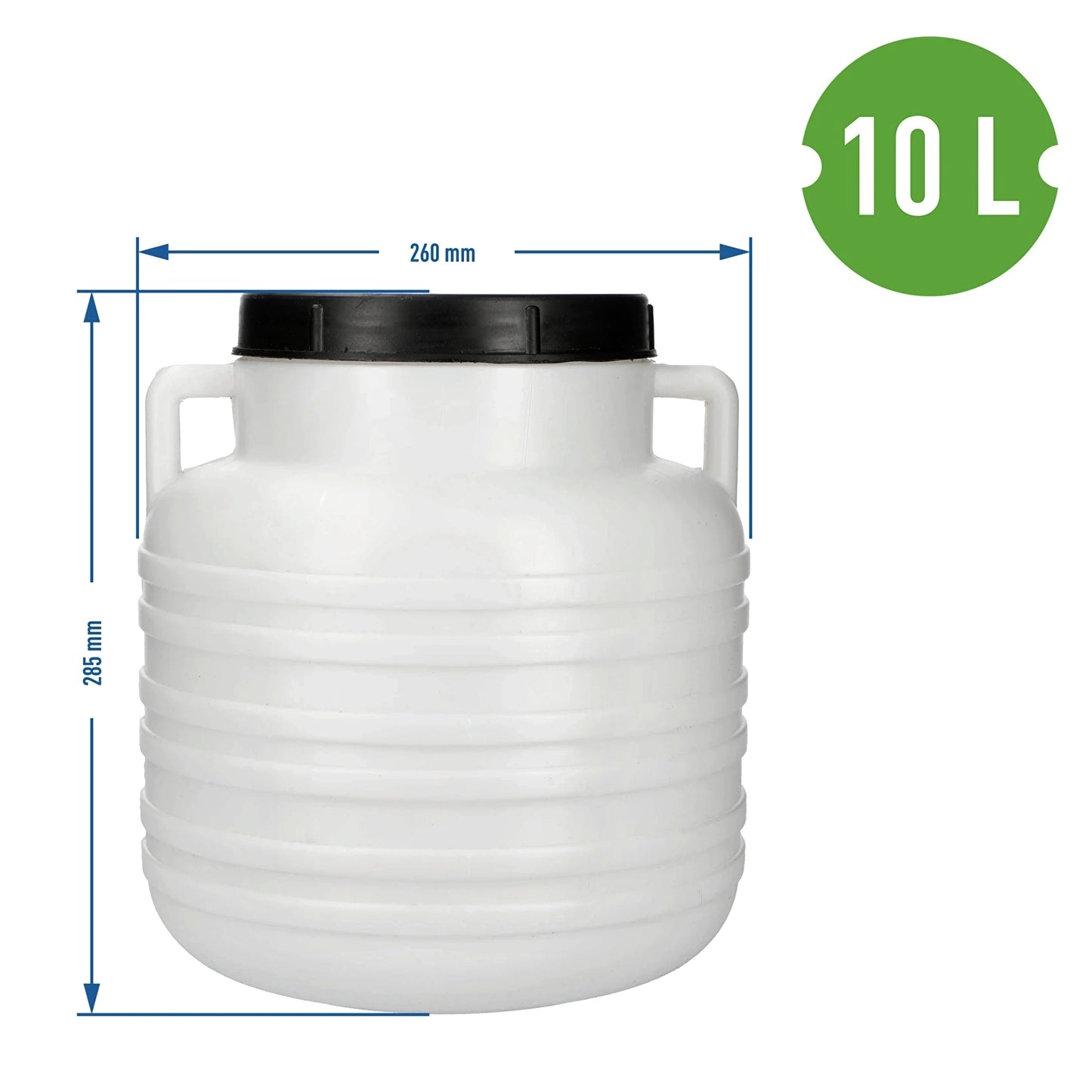 Fermentation Barrel Food Grade HDPE Pickling Container with Lid & Handles 10L-60L