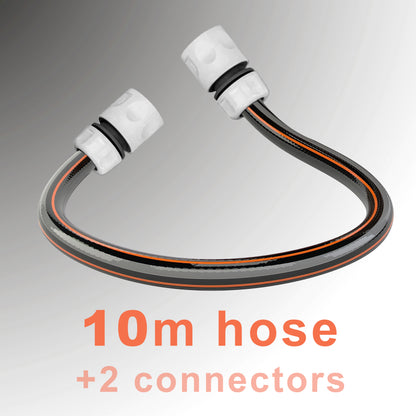 Premium 4 Layer Garden Carbon BLACK Hose Pipe Watering Hose with 2 Hose Connectors