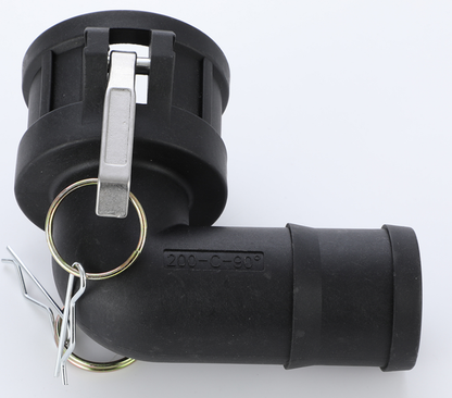 90° Female Camlock Elbow with 1" Barb