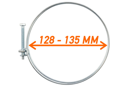 128–135mm Galvanised Dual Wire Hose Clip