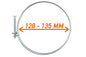128–135mm Galvanised Dual Wire Hose Clip
