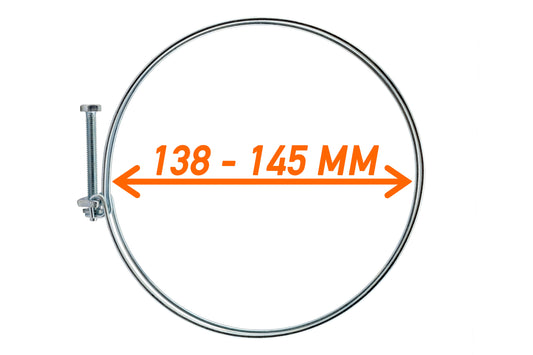 138–145mm Galvanised Dual Wire Hose Clip