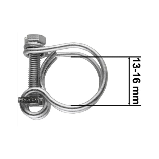 13–16mm Galvanised Dual Wire Hose Clip