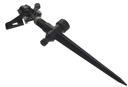 White Line Pulsating Garden Sprinkler with Ground Spike