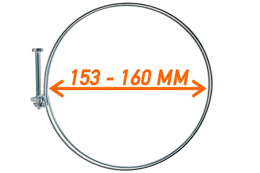 153–160mm Galvanised Dual Wire Hose Clip