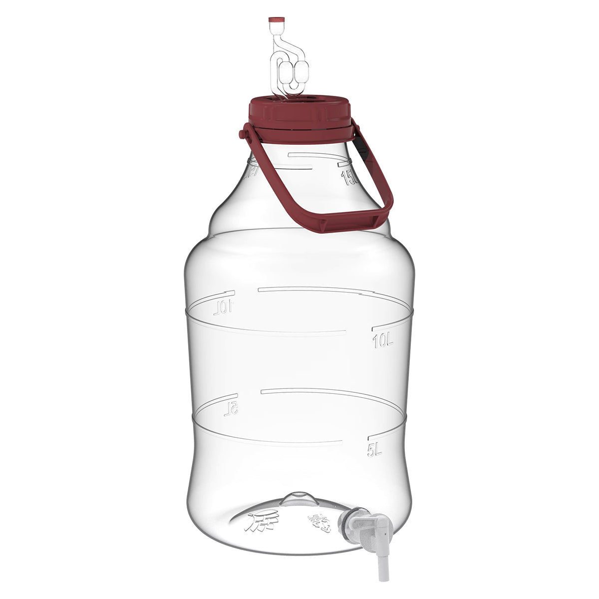 10L 15L 25L PET Fermentation Demijohn Wine Beer Home Brew with Tap & Airlock
