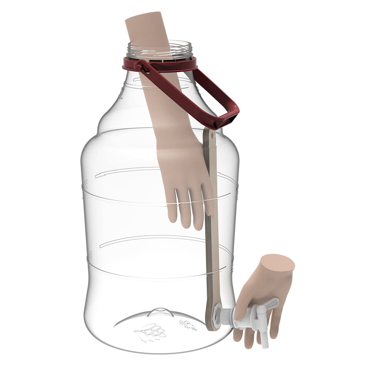 10L 15L 25L PET Fermentation Demijohn Wine Beer Home Brew with Tap & Airlock