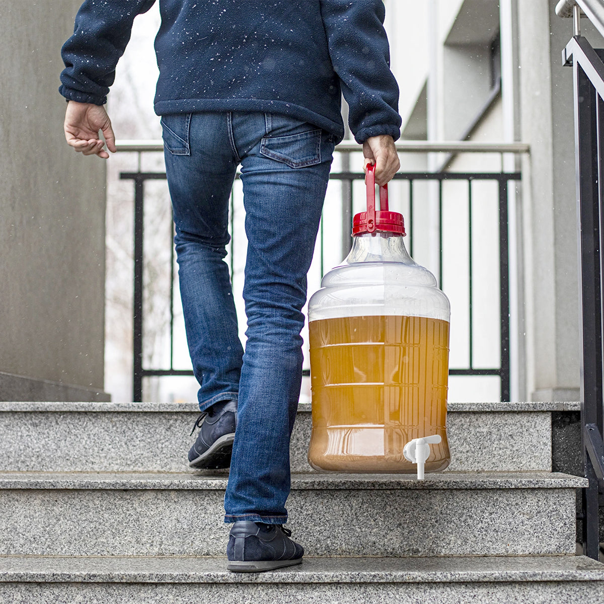 10L 15L 25L PET Fermentation Demijohn Wine Beer Home Brew with Tap & Airlock