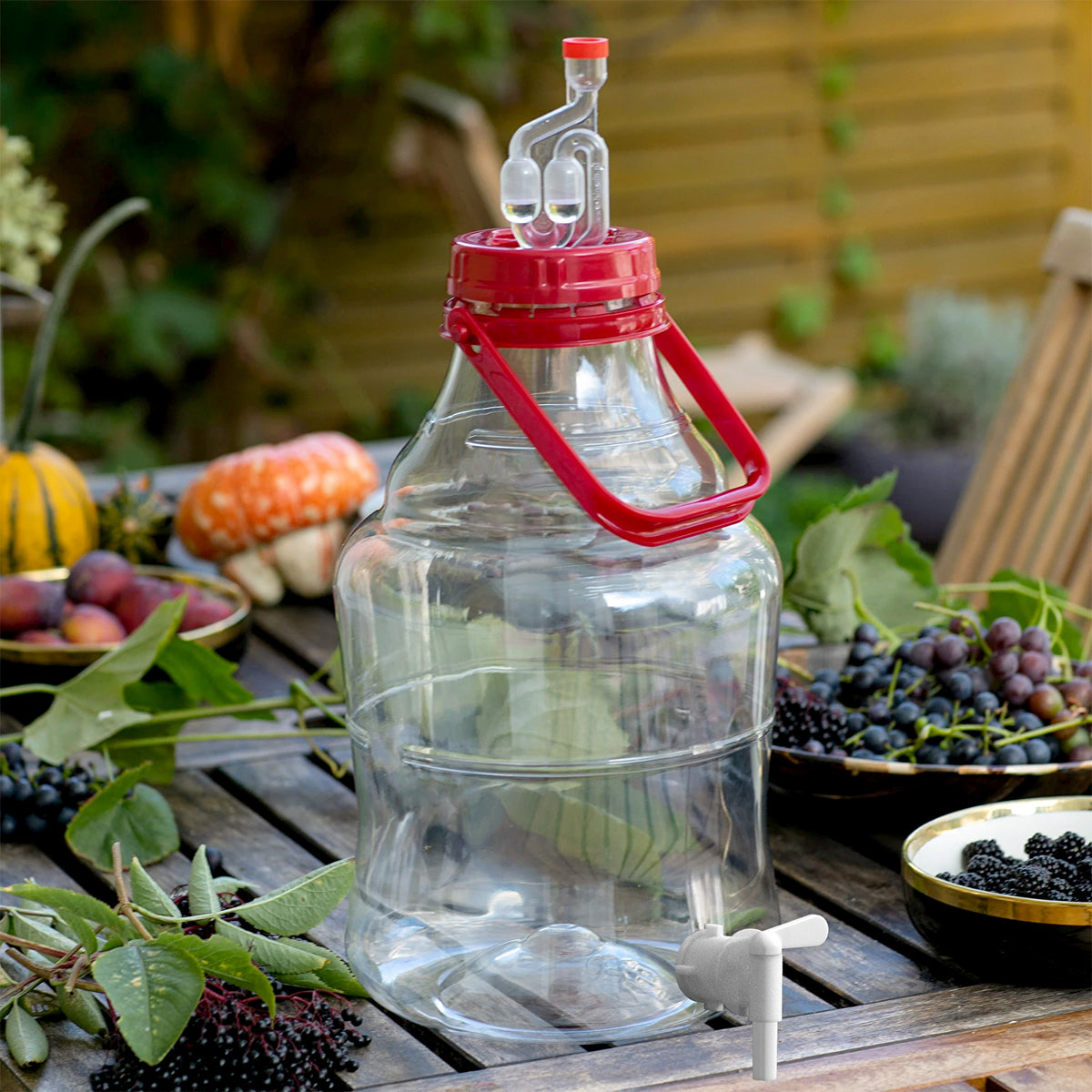 10L 15L 25L PET Fermentation Demijohn Wine Beer Home Brew with Tap & Airlock