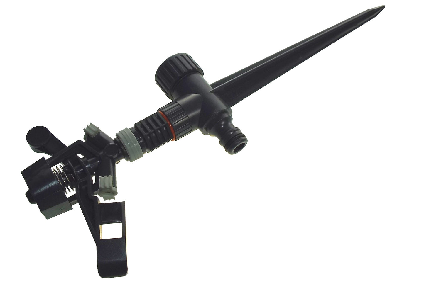 White Line Pulsating Garden Sprinkler with Ground Spike