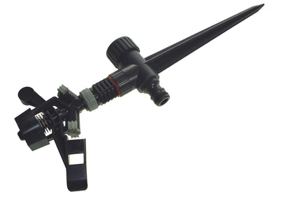 White Line Pulsating Garden Sprinkler with Ground Spike