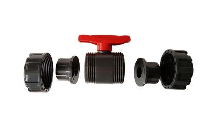 3/4″ BSPF PVC Shut‑Off Valve with Double Union