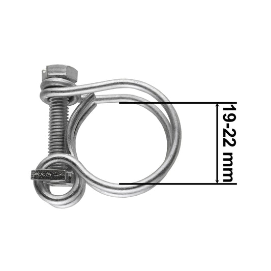 19–22mm Galvanised Dual Wire Hose Clip