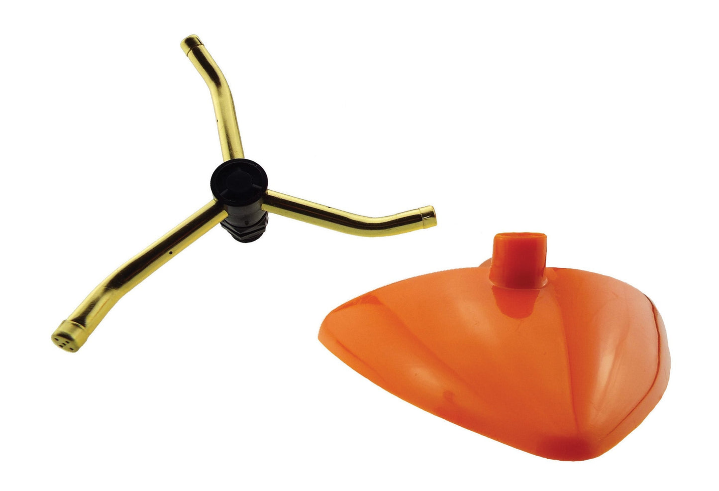 Orange Leaf 3‑Arm Rotating Garden Sprinkler