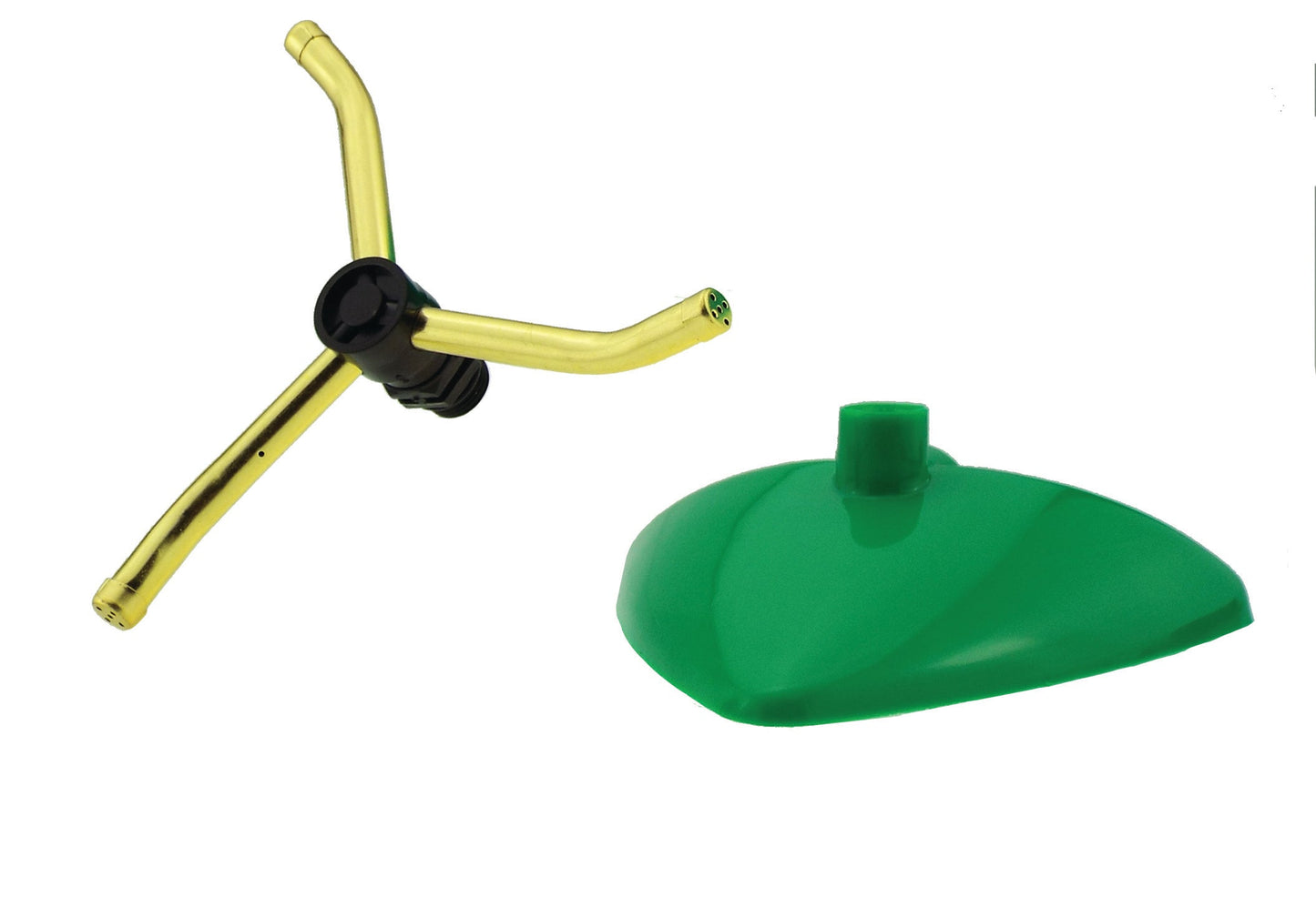 Green Leaf 3‑Arm Rotating Garden Sprinkler