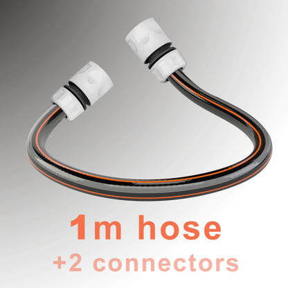 Premium 4 Layer Garden Carbon BLACK Hose Pipe Watering Hose with 2 Hose Connectors