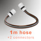 Premium 4 Layer Garden Carbon BLACK Hose Pipe Watering Hose with 2 Hose Connectors