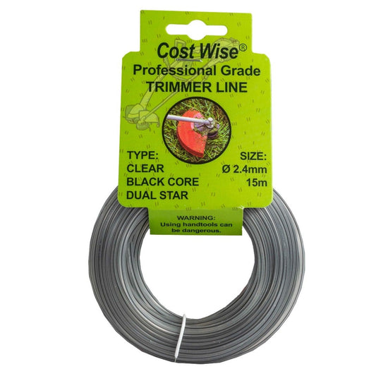 Black Double Star Strimmer Line – 2.4mm x 15m