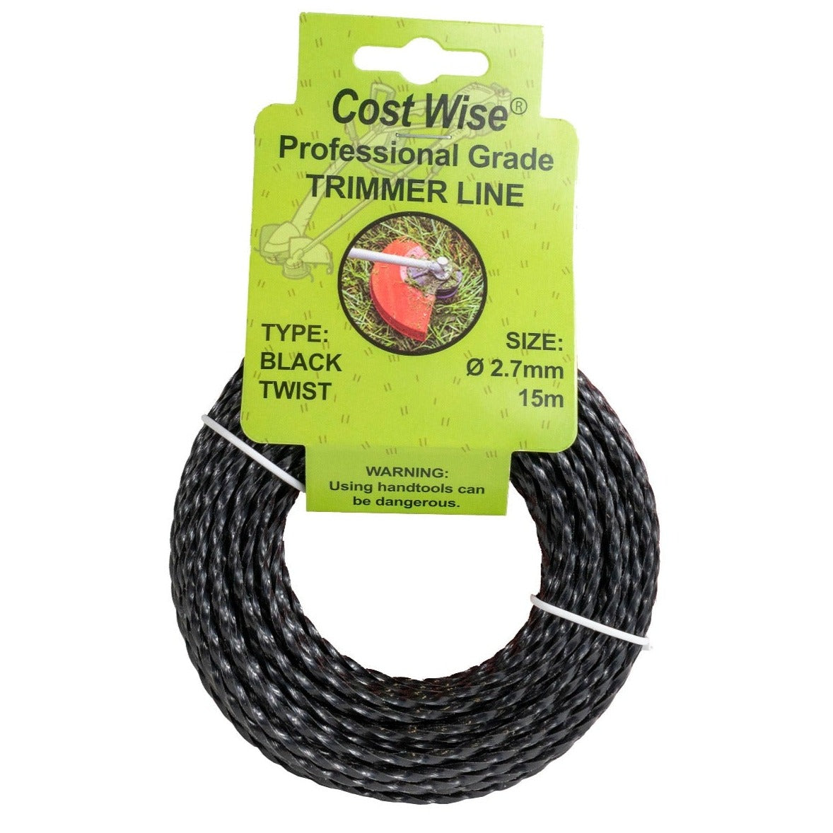 Black Twisted Strimmer Line 2.7mm x 15m