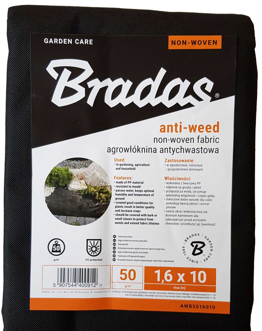 50gsm Non-Woven Weed Control Fabric, 1.6m x 10m