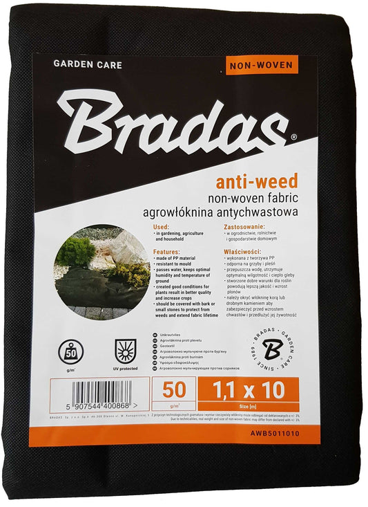 50gsm Non-Woven Weed Control Membrane Fabric, 1.1m x 10m