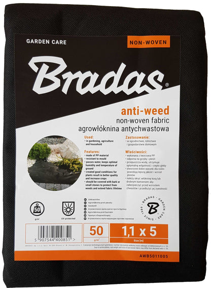 50gsm Non-Woven Weed Control Fabric, 1.1m x 5m