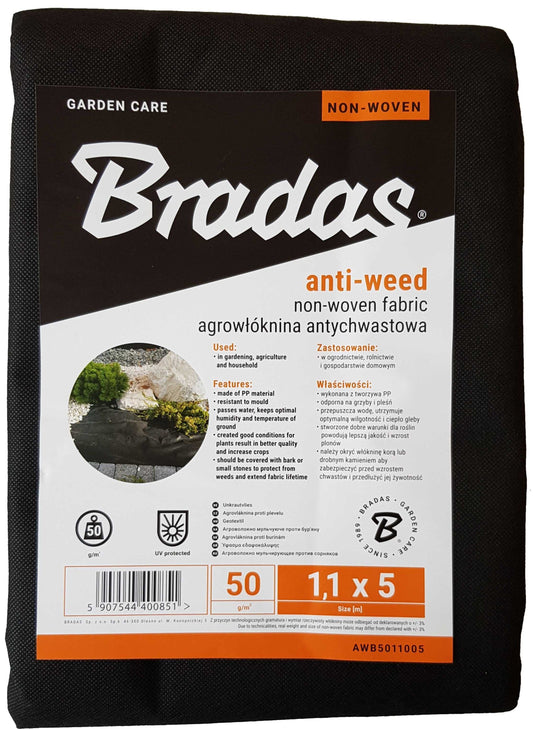50gsm Non-Woven Weed Control Fabric, 1.1m x 5m