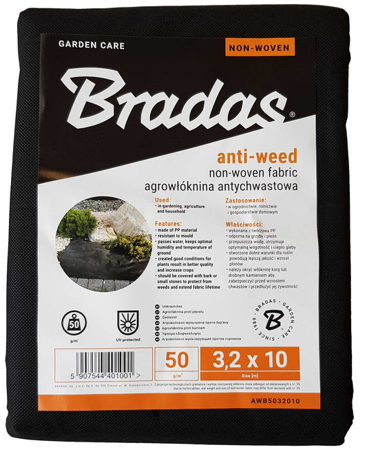 50g Non-Woven Weed Control Fabric 3.2m x 10m