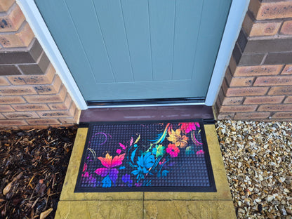 Rubber Entrance Mat 75x45cm – Fingertip Design (Model A)