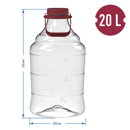 10L 15L 20L 25L Fermentation Demijohn Wine Making PET Airlock Wide Neck