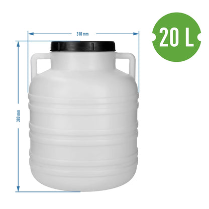 Fermentation Barrel Food Grade HDPE Pickling Container with Lid & Handles 10L-60L