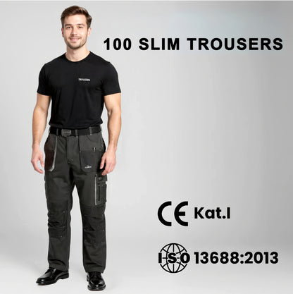 Premium Men's Work Trousers - Ergonomic, Durable, Functional Pockets