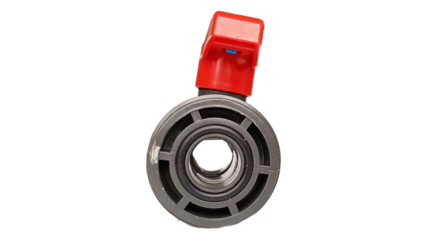 3/4″ BSPF PVC Shut‑Off Valve with Double Union