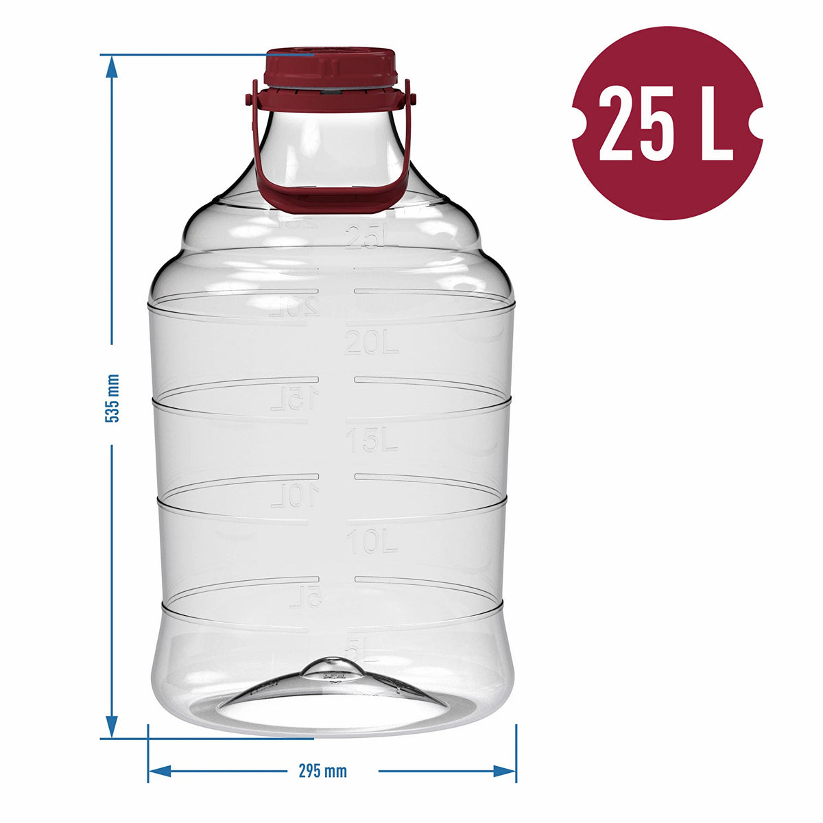 10L 15L 20L 25L Fermentation Demijohn Wine Making PET Airlock Wide Neck