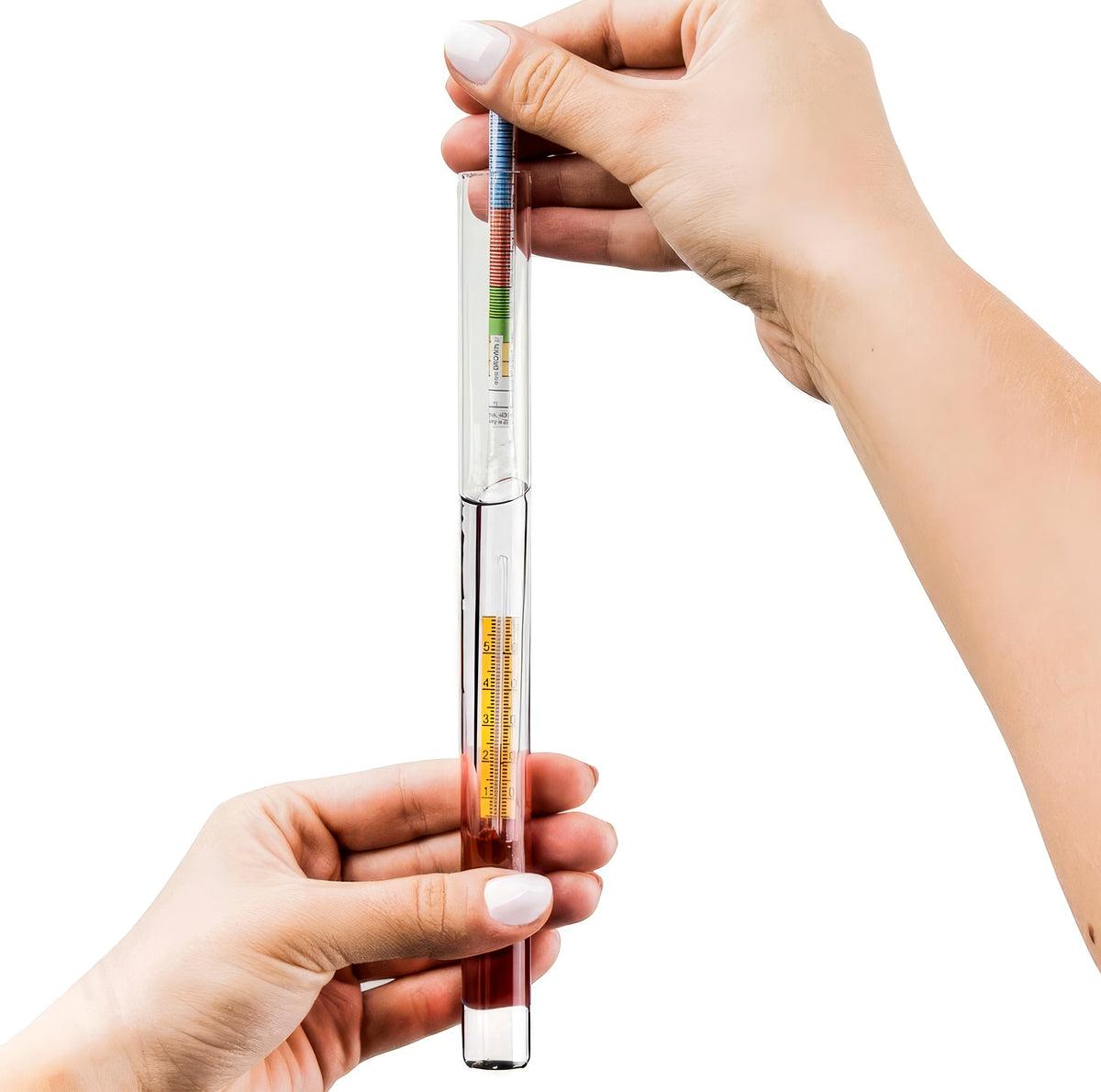 Alcohol Hydrometer Thermometer 0-95% ABV with Measuring Cylinder Spirits Tester