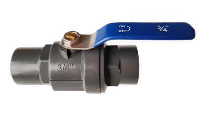 3/4″ BSP Female PP Stopcock Including Stainless Steel Ball Valve & Handle
