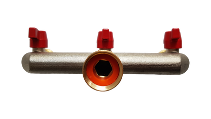 Brass Three-Way Tap Splitter 3/4" BSP