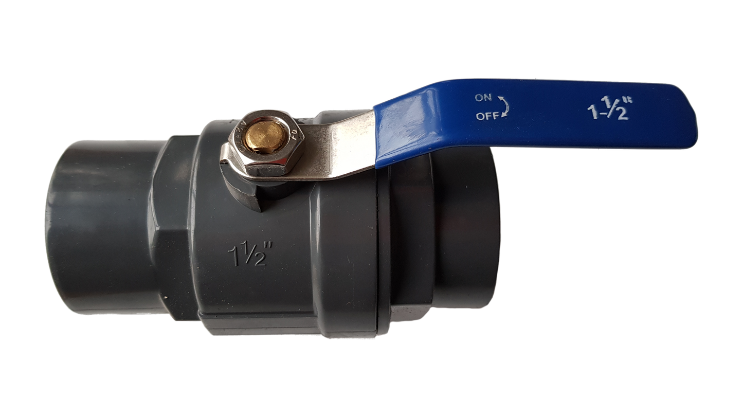 1.5″ BSP Female PP Stopcock Including Stainless Steel Ball Valve & Handle