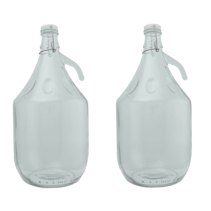 5‑Litre Glass Demijohn Bottle with Swing‑Top Lid