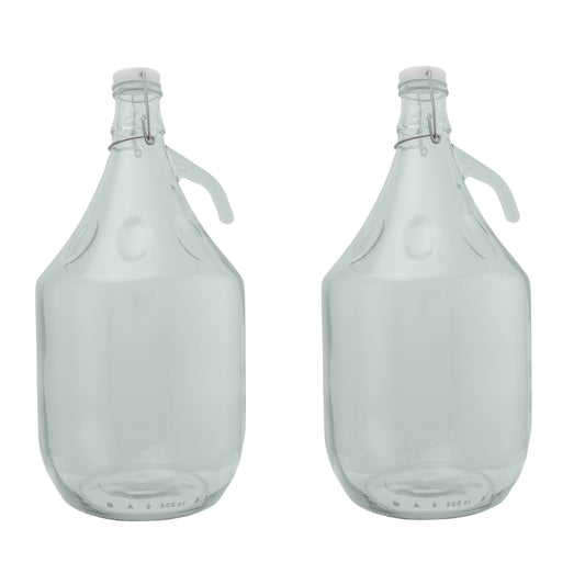 5‑Litre Glass Demijohn Bottle with Swing‑Top Lid
