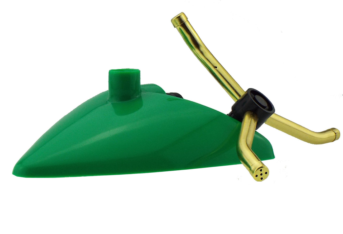 Green Leaf 3‑Arm Rotating Garden Sprinkler