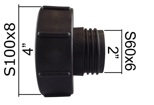 IBC S100X8 Female Adapter to S60X6 Male Fitting